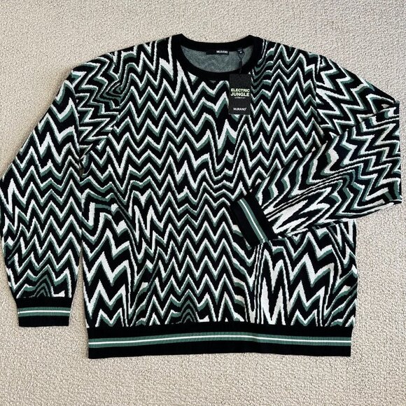 Murano Electric Jungle Sweater Size XL Chevron - Picture 1 of 11